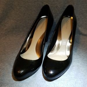 Calvin Klein Renni Slip-On Patent Leather  Heels